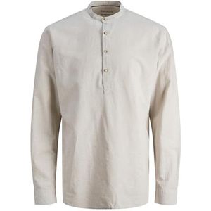 Jjesummer Half Placket Ls Sn Shirt, Crockery., M