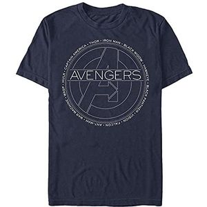 Marvel Avengers Classic - Avengers Names Unisex Crew neck T-Shirt Navy blue M