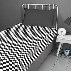 Bedlam - Beckett Stripe - Hoeslaken van 25 cm - Eenpersoonsbed in Monochroom
