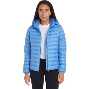 Tommy Hilfiger Damesjas Gewatteerde Global Stripe voor Overgangsweer, Blauwe spreuk, XS