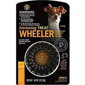 Starmark Eeuwige traktatie Wheeler hond speelgoed, klein