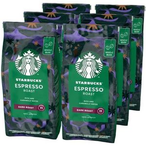 STARBUCKS Espresso Roast, Dark Roast, Koffiebonen 200g (6 Zakken)