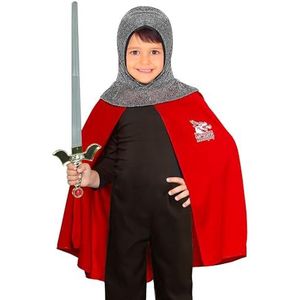 Widmann - Kinderkostuum ridder, cape en hoofddeksel, themafeest, carnaval