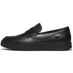 Fitflop - E7M-090 Rally - Leren Loafers - Zwart - Plat - Casual