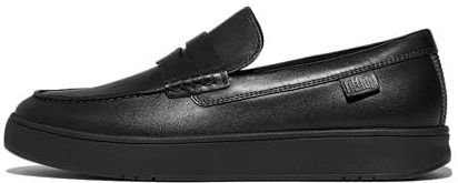 Fitflop - E7M-090 Rally - Leren Loafers - Zwart - Plat - Casual