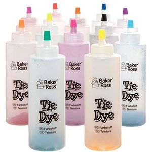 Baker Ross AX109 Tie Dye Class Pack, Voor Kinderen Schilderen Kunsten en Ambachten Projecten (Pack van 12), Verschillende