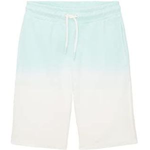 TOM TAILOR Joggingshorts voor jongens met patroon, 31739 - Soft Aqua Dip Dye, 128 cm