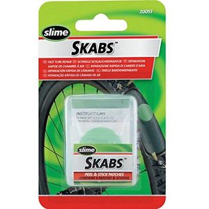 Slime 20053 Slime Skabs Reparatieset, voor het repareren van slangen, bevat 6 patches en 1 metalen schraper, groen