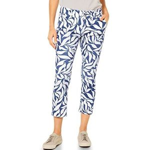 Street One Dames A375382 Bedrukte 7/8 jeansbroek, Lake Blue AOP Washed, W34/L26