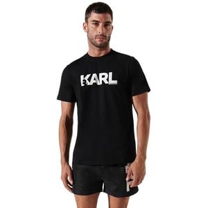 KARL LAGERFELD T-shirt, zwart en wit, zwart, XL