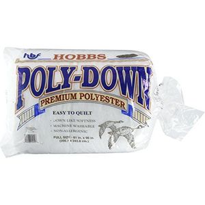 Hobbs Polydown: 85 x 96"" (volledig), Polyester, Wit, 206x244x1 cm