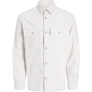 Jprrayle Melange Solid L/S Overshirt Sn, cloud dancer, L