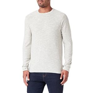 JACK & JONES Heren JORCRAYON gebreide trui met ronde hals, oliegroen/detail: Cloud Dancer, XL, Oliegroen/detail: cloud danser, XL