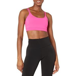 Amazon Essentials Dames Active Sculpt Strappy Back Sportbeha, neon roze, XS