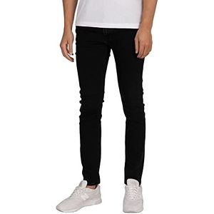 JACK & JONES Heren Skinny Fit Jeans Liam Original AM 105, Black Denim 1, 34W / 30L