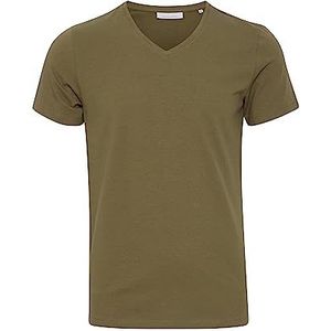 CASUAL FRIDAY CFLincoln T-shirt met V-hals voor heren, korte mouwen, slim fit, 180521_burnt olijf, M