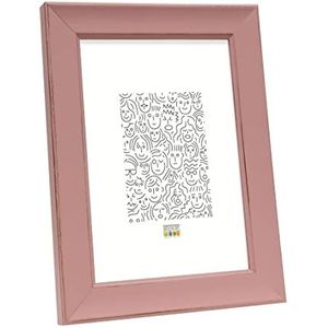 Deknudt Fotolijst, hout, roze, 15 x 20 cm