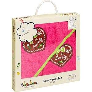 Playshoes 330910 baby badstof cadeauset Sweety voor geboorte of doop, geweldig cadeau-idee voor pasgeborenen, roze
