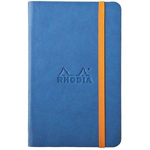 Rhodia 118722C Book Rhodiarama, notitieboek met elastiek, 96 vellen gelinieerd A6 blauw