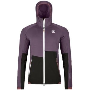 Ortovox - Women's Fleece Rib Hoody - Fleecevest - Purper - Polyester/Wol/Elastaan