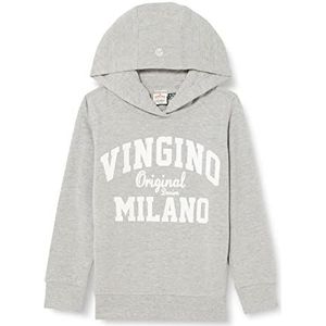 Vingino Hoody-Classic Logo Sweatshirt met capuchon voor jongens, Grey Mele, 4 Jaar