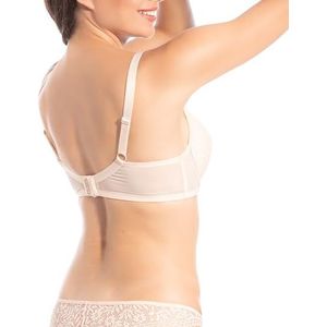 Selene Model Laia C. BH met vulling, beugels en tule stof, gecombineerd met kant, ref. 363, rosé, 90 voor dames, Roze