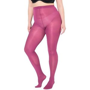 Ulla Popken Dames grote maten grote maten plus size Essential microvezel panty, 60 denier, donker sering, 44/46
