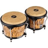 Meinl Percussion FWB190LB Wood Bongo-set, Free Ride Designer Series, diameter 17,15 cm (6,75 inch) Macho / 20,32 cm (8 inch) Hembra, luipaard burl