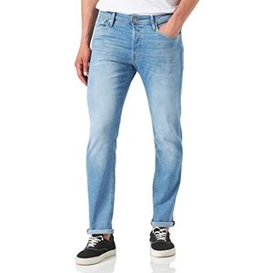 JACK & JONES Male Tapered Fit Jeans JJIMIKE JJORIGINAL JOS 011 PCW Tapered Fit Jeans, Denim Blauw, 30W / 30L