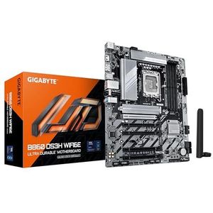 GIGABYTE B860 DS3H WIFI6E moederbord - Intel Core Ultra Series CPU's, 8+1+2+2 fasen VRM, tot 6400MHz DDR5, 1xPCIe 5.0 + 1xPCIe 4.0 M.2, 2.5GbE LAN, WIFI 6E, USB 3.2 Gen 2x2