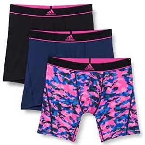 Adidas Boxershorts heren (3-pack) Boxer Brief Cyclist onderbroeken (maat S - 3XL) - comfortabele onderbroeken mannen, Gesorteerd 72, S