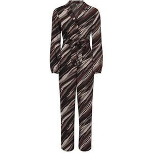 ONLNOVA LIFE ELITE L/S ZIRA JUMPSUIT AOP, Brown Stone/AOP: 589 Russet graphic, L