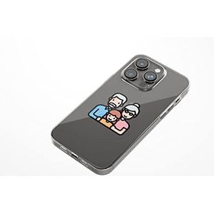 Bonateks, Digitaal bedrukte hoes, compatibel met iPhone 14 Pro, telefoonhoes, beschermhoes, schokbestendig, siliconen, flexibel, transparant