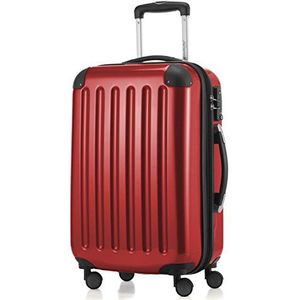 HAUPTSTADTKOFFER - Alex - 4 dubbele wielen handbagage hardshell uitbreidbare koffer 55 cm trolley, TSA, rood
