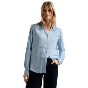 Cecil Hemdblouse bedrukt, blauw (light blue melange), XXL