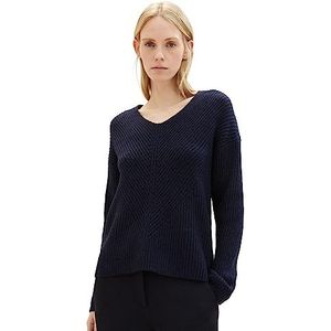 TOM TAILOR Basic damestrui met V-hals, 10668 - Sky Captain Blue, M