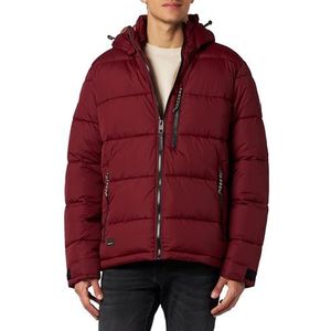 camel active Basic gewatteerde winterjas voor heren, rood, 28