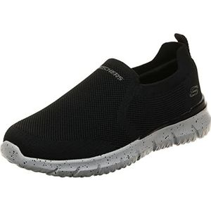 Skechers Heren DEL RETTO CORWEN Slip-On, zwart gebreid, 6 UK, Zwart gebreid, 39.5 EU