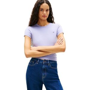 Tommy Jeans Dames TJW 2PACK C-hals TEE DW0DW21366 S/S T-Shirt, Multi (Ecru/Maagdenpalm Dust), L, Multi (Ecru/Maagdenpalm Stof), L