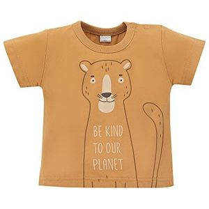 Pinokio T-shirt Free Soul, 100% katoen, ochra met cheeta, jongens 62-104 (104), ochra free soul, 104 cm