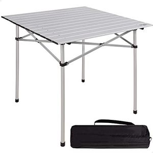 Aktive 52840 lichte klaptafel van aluminium, gelamineerd tafelblad, 70 x 70 cm, met draagtas, anti-slip stopper voor 4 personen