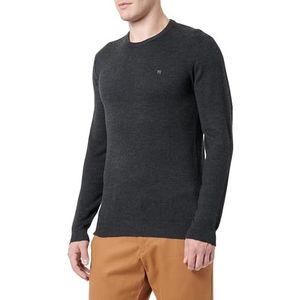 Wrangler Herensweater met ronde hals, donkergrijs, M