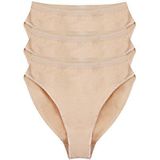 Bezioner Balletdansslips Panty-Dansondergoed, 3 Stuks, Beige voor Kinderen en Volwassenen, Beige Kinderen, 130 cm