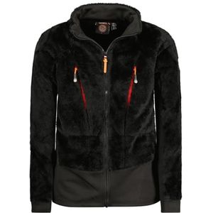 Geographical Norway Uliste Heren Dikke Fleece Warme Ritssluiting - Sweatjack Winter Warm Heren Zacht - Sweatshirt met Lange Mouwen - Ideaal Herfst Winter (Zwart S), Zwart, S