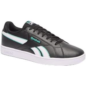 Reebok Unisex Court Retro Sneaker, zwart/wit/UNLEASHEDGREEN, 7.5 UK, Zwart Wit Unleashedgreen, 41 EU