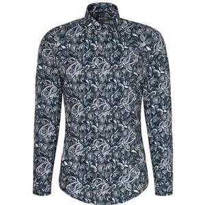 Seidensticker Zakelijk herenhemd - slim fit - gemakkelijk te strijken - Kent kraag - lange mouwen - 100% katoen, turquoise, 36