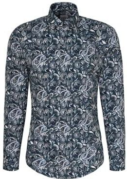 Seidensticker Zakelijk herenhemd - slim fit - gemakkelijk te strijken - Kent kraag - lange mouwen - 100% katoen, turquoise, 36