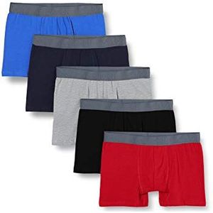 FM LONDON Tagless Boxershorts voor heren (5-Pack), Veelkleurig (gesorteerd), S