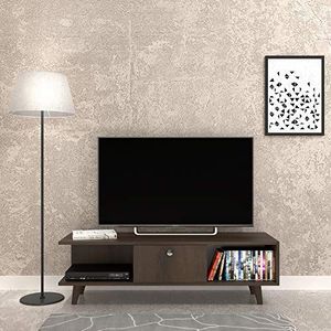Homemania Tv-kast decoratie – modern, met deuren, plank – voor woonkamer ��– eiken van scharnierende plaat, kunststof, 135 x 40 x 40 cm