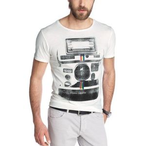 ESPRIT - T-shirt – 1/2 mouwen – heren, wit (103 Off White), M